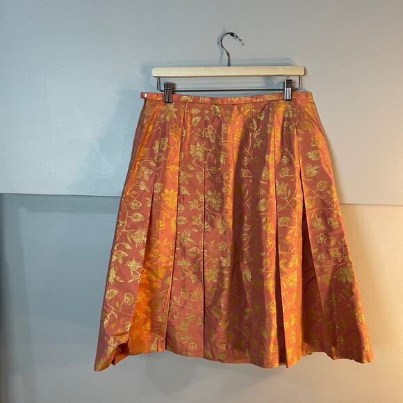 Lafayette 148 SET Silk Shantung Pleated Kareem Skirt & Tie Top SIZE 12 EUC - Picture 8 of 15